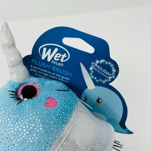 Wet Brush Plush Kids Detangler Narwhal Unicorn with Soft IntelliFlex Bristle NIP - Picture 3 of 7